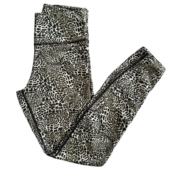 Nike Dri-FIT Animal Print 7/8 Leggings High Rise XS Green Black - Picture 3 of 8